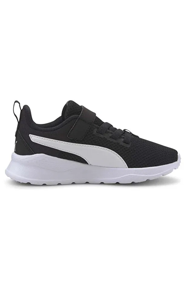 Детские спортивные кроссовки для мальчиков с шнуровкой Anzarun lite ac inf Puma, Black-White — фото 3