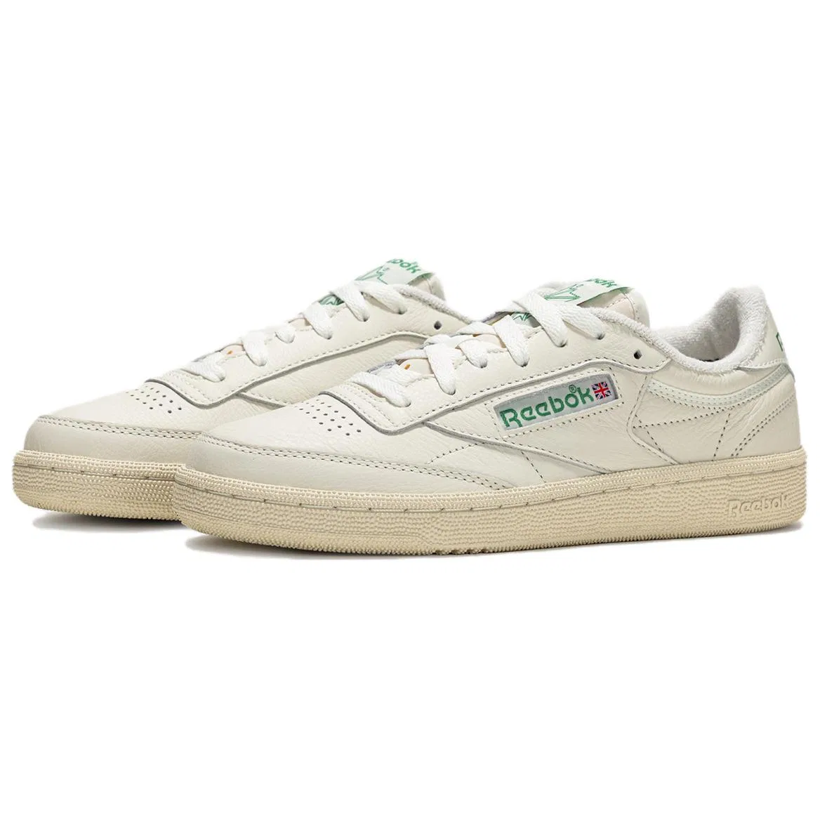 Детские кроссовки для скейтбординга низкие Reebok, White/Ecru/Green — фото 3