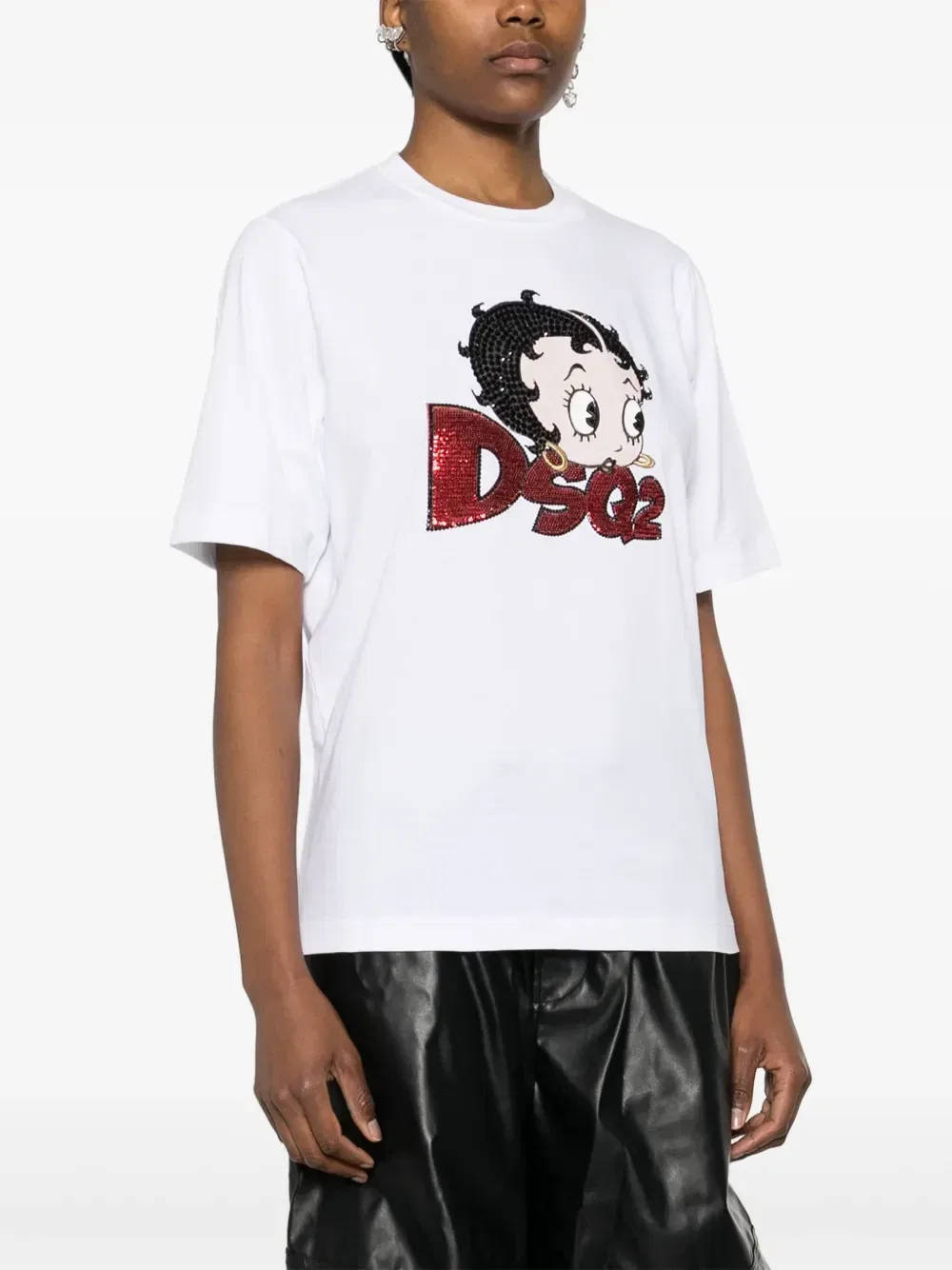 Футболка из коллаборации с Betty Boop Dsquared2, белый — фото 3
