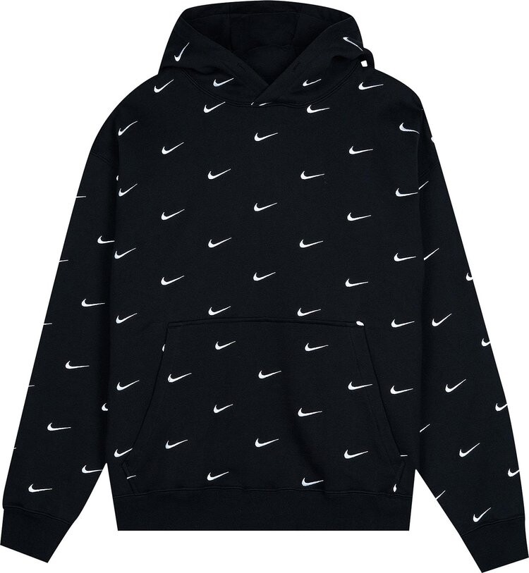 

Худи Nike All Over Swoosh Logo Hoodie 'Black', черный