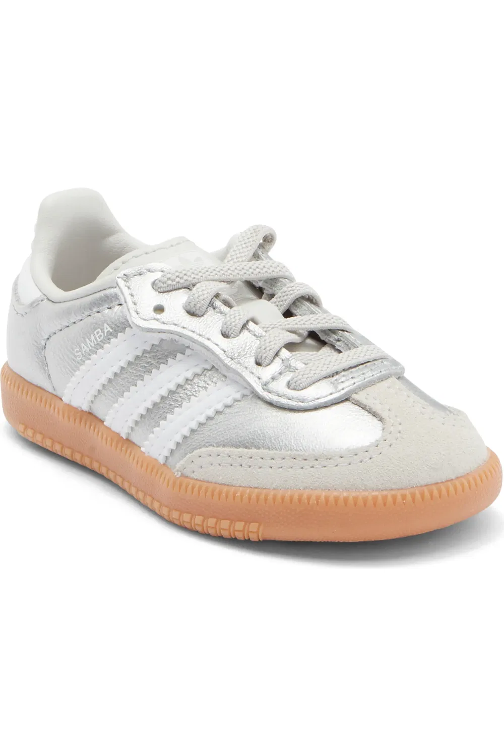 Кроссовки детские футбольные Samba adidas, Silver/White/Gum