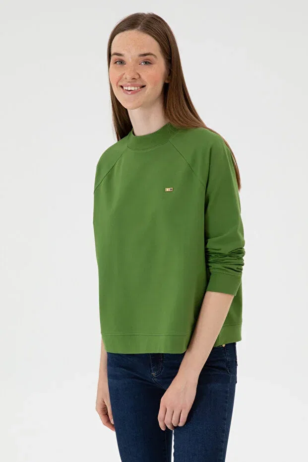Женские свитшот с длинным рукавом U.S. Polo Assn., Green — фото 3