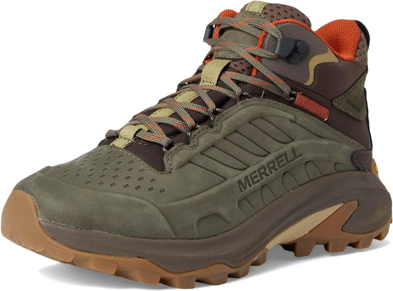 Мужские ботинки Merrell Moab Speed 2 Leather Mid водонепроницаемые, оливковый — фото 3