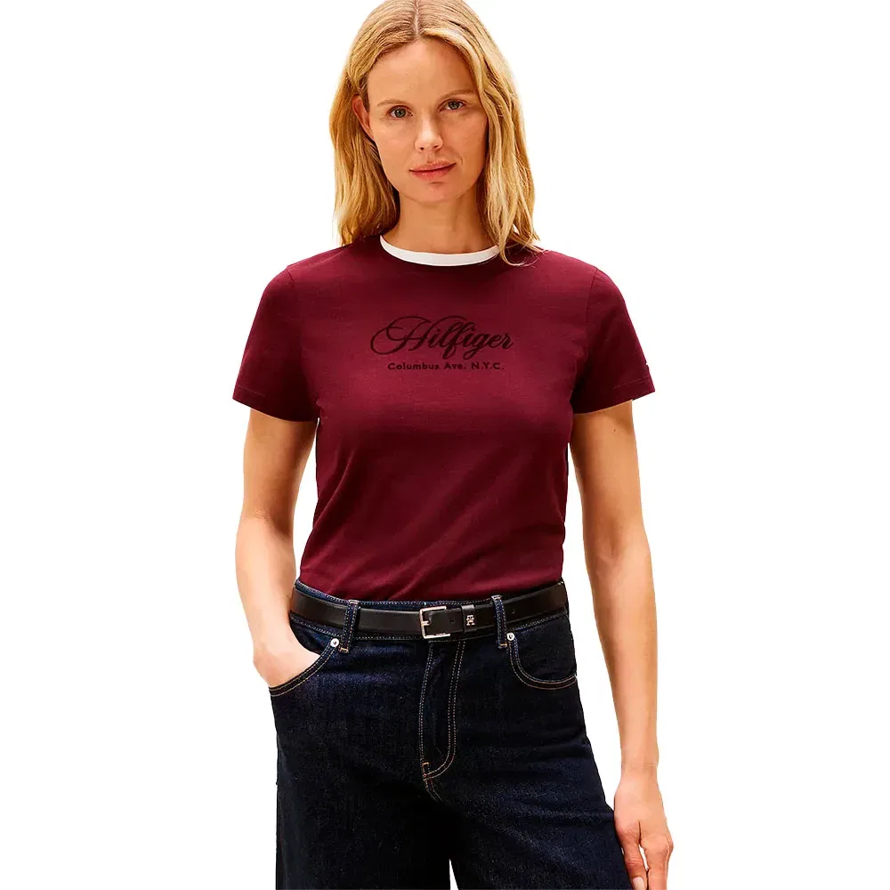Футболка с коротким рукавом Tommy Hilfiger Script Regular Fit, красный