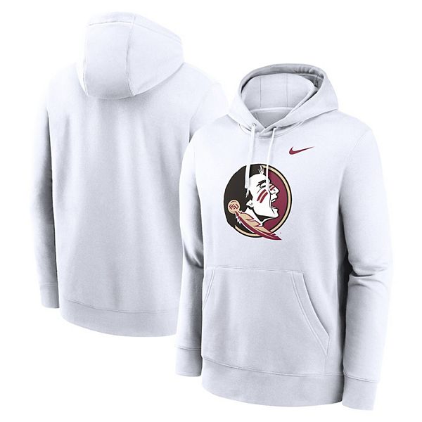 Мужская белая толстовка с капюшоном Florida State Seminoles Primetime Evergreen Club Fleece Nike — фото 2