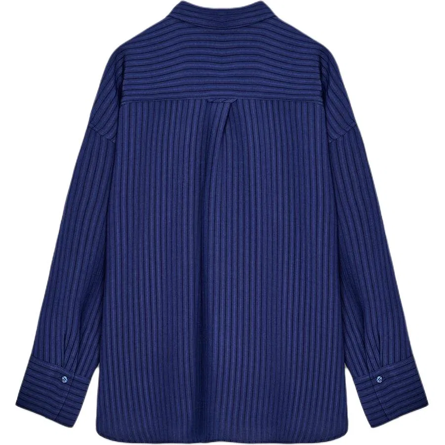 Женская рубашка с лацканами ZW Shirts Sea Blue ZARA, Sea Blue — фото 3