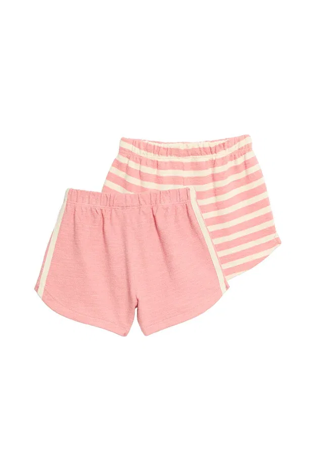 Детский комплект шорт для девочек хлопковый Marks & Spencer, Pink Mix — фото 2