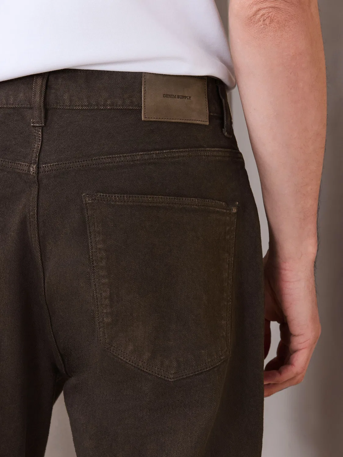 Джинсы tapered fit, N. Premium Next, коричневый — фото 4