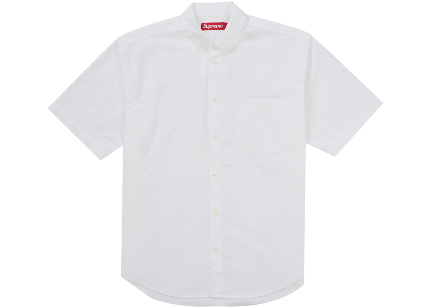 Мужская рубашка свободного кроя Oxford S/S Shirt Supreme, белый