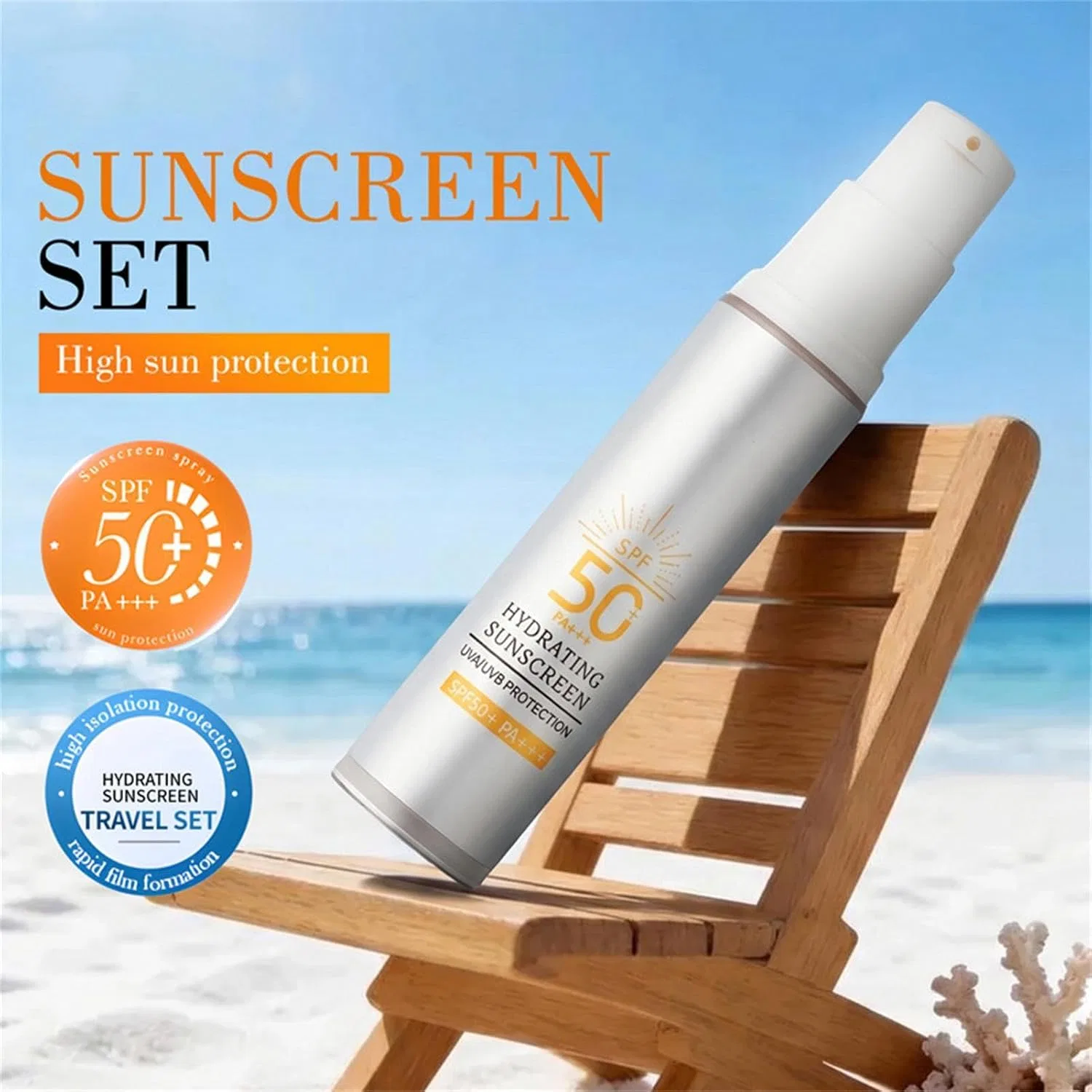Солнцезащитный крем для лица SPF 50+, увлажняющий, 70 г Generisch — фото 4