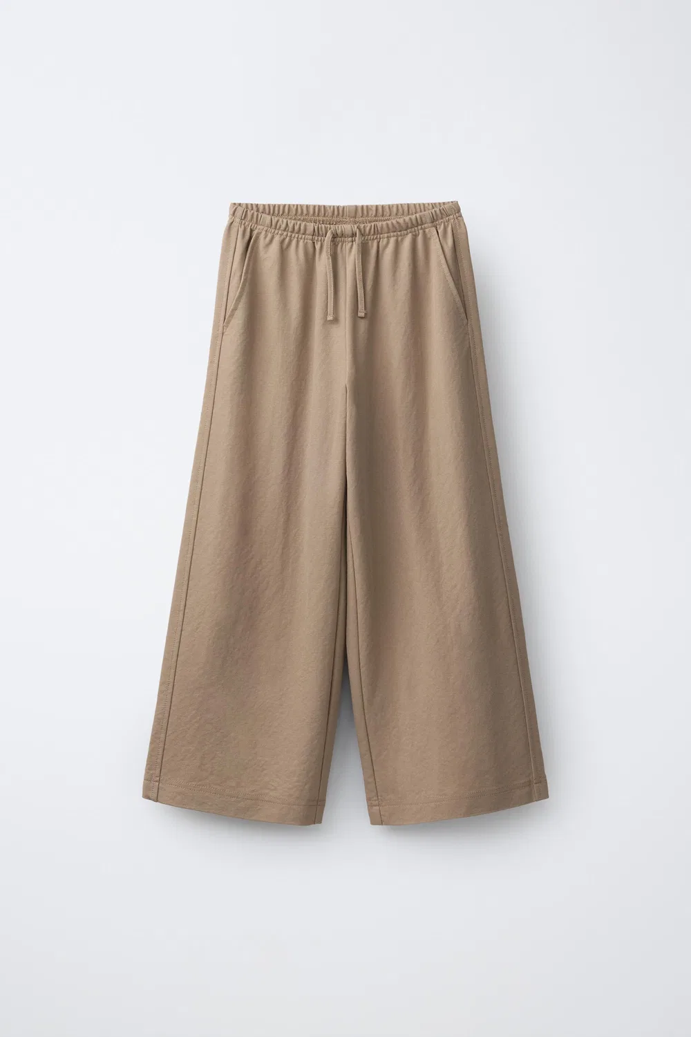 Свободные широкие брюки ZARA, Light Camel