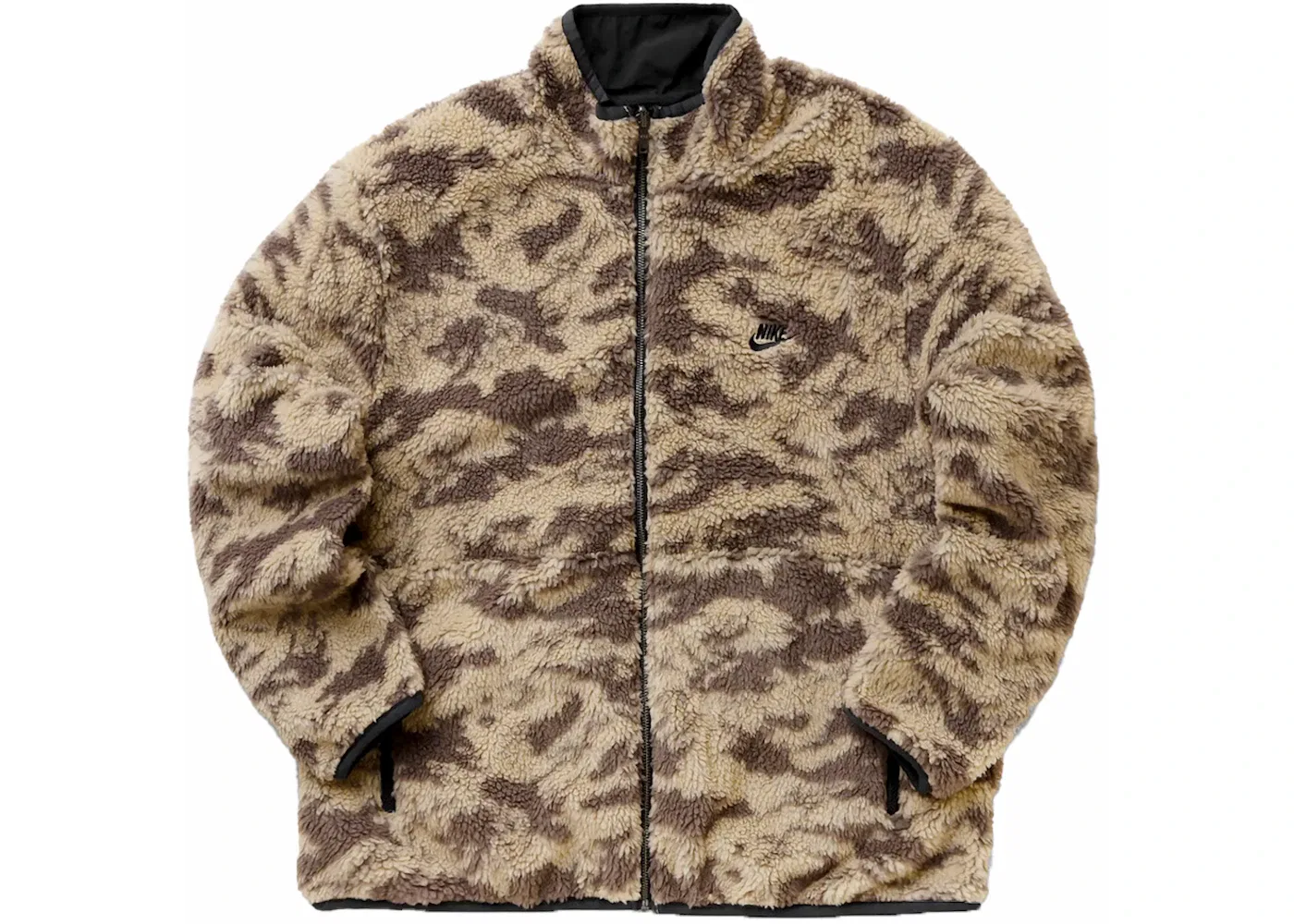 Мужская двусторонняя стеганая куртка Nike Sportswear Club Fleece Reversible Print, коричневый