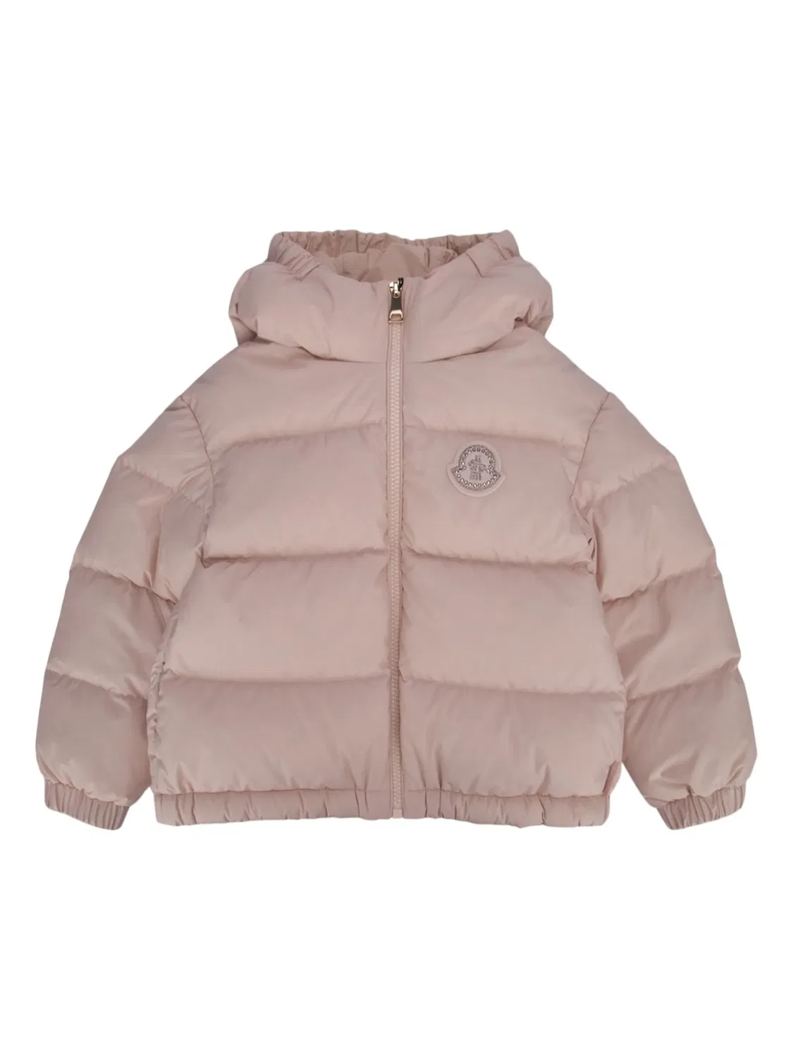 Moncler Утепленная куртка светло-розового цвета