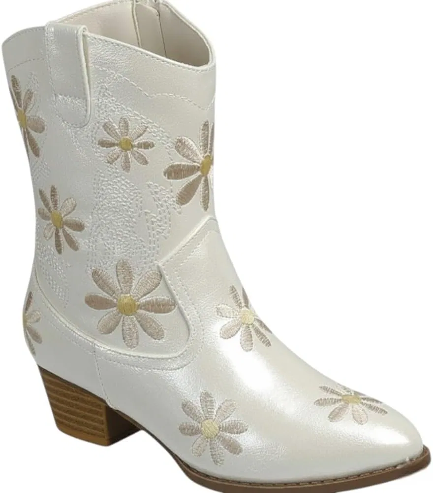 Детские сапоги для девочек с принтом Cowgirl Forever Link, Ivory