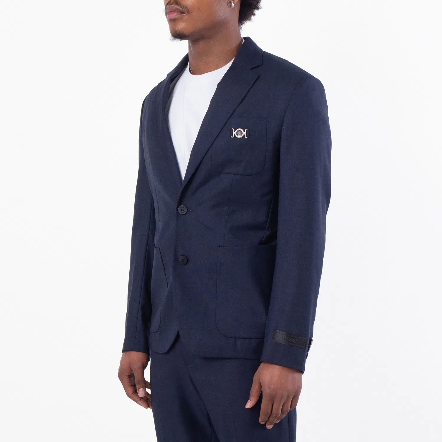 Блейзер однобортный Medusa Wool Versace, Ink Blue — фото 3
