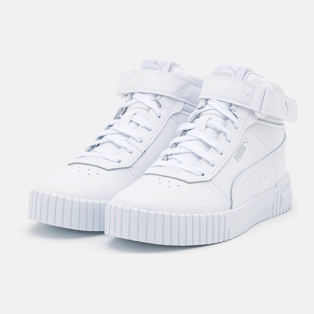 Кроссовки Puma Carina 2.0 Mid, white/silver — фото 4