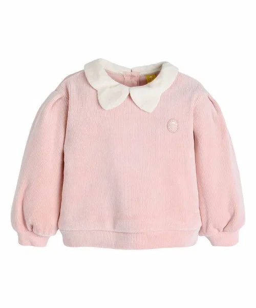 Детский лонгслив из велюра LoA Velour Top moimoln, Pink