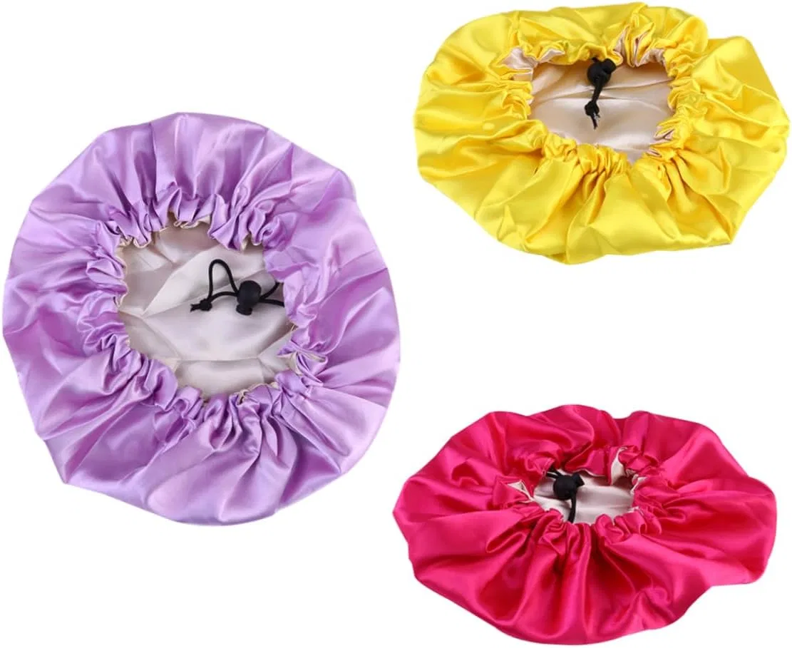 Шапочка для душа 9 шт, Satin, Minkissy, Желтая и Розовая — фото 3