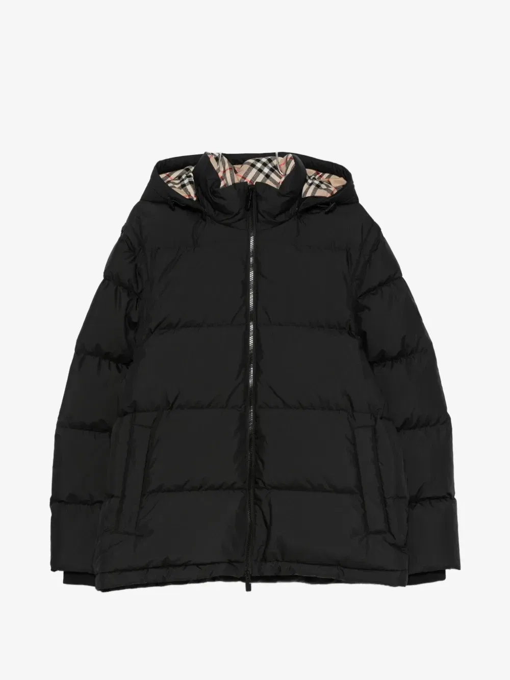 Пуховик с нашивкой-логотипом BURBERRY, черный