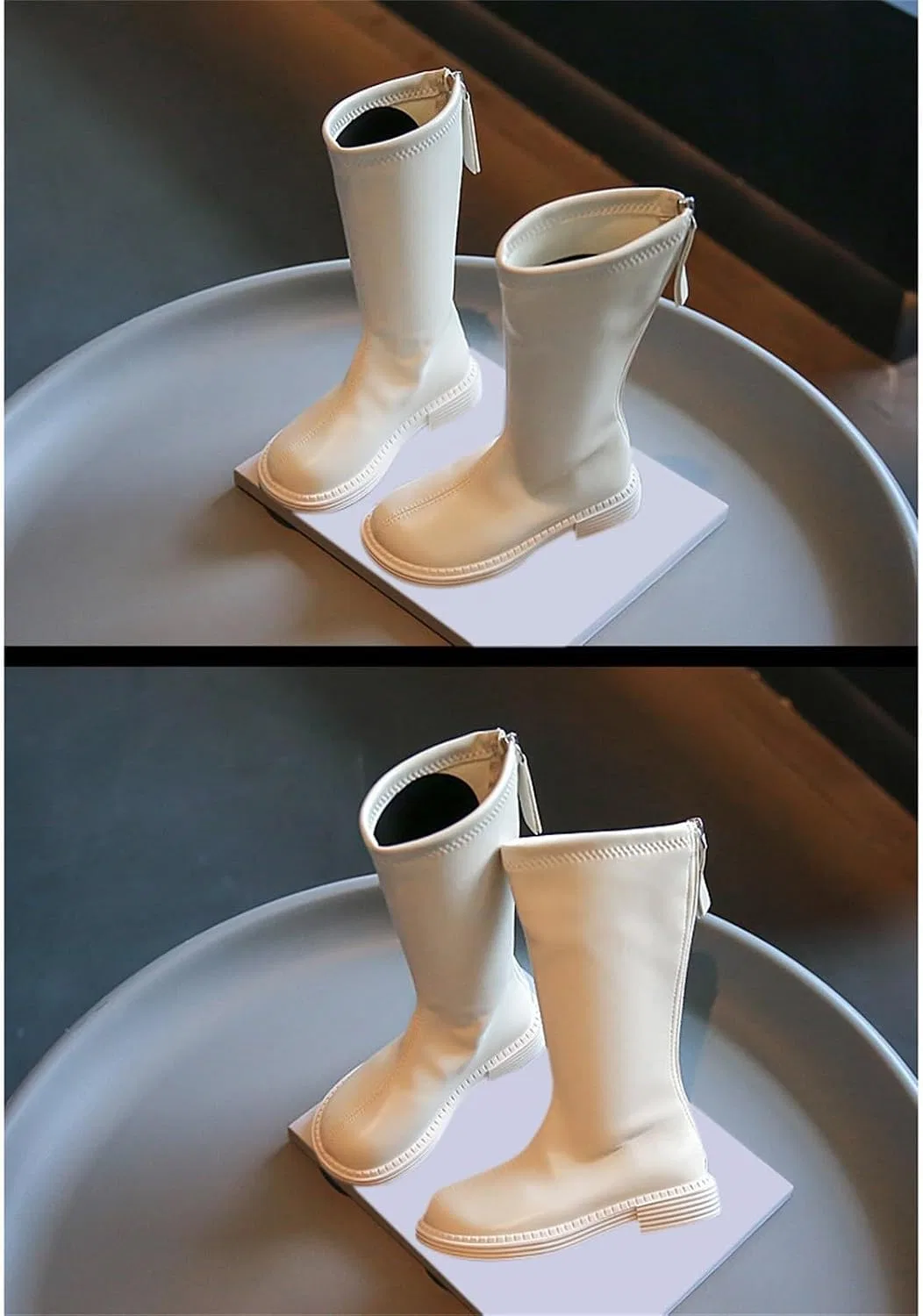 Детские сапоги для верховой езды с длинным голенищем, Beige — фото 4