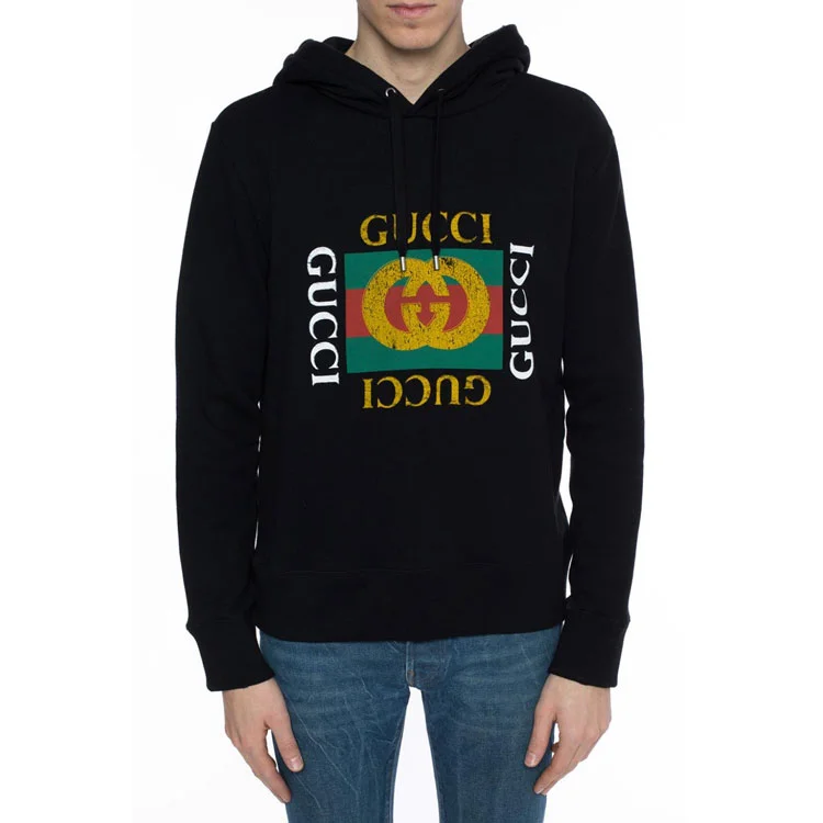 Свитшот GUCCI Оверсайз с логотипом, черный