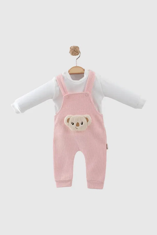 Детский комбинезон-салопет с принтом Hobbe Baby, Pink — фото 2