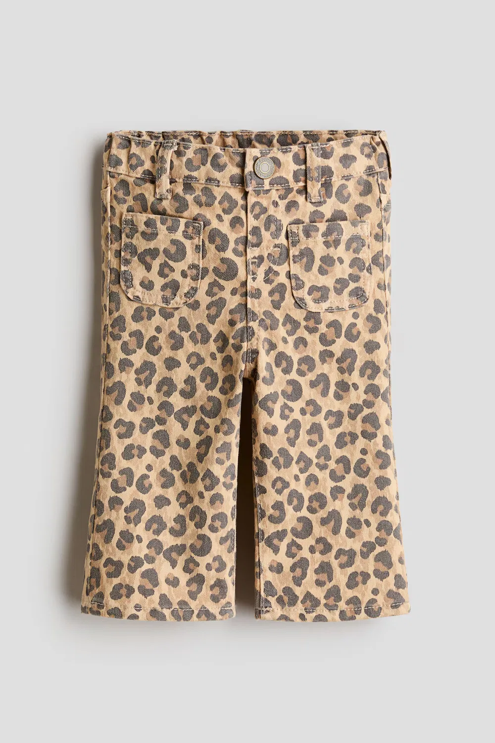Джинсы-Клеш H&M, Beige/Leopardenprint