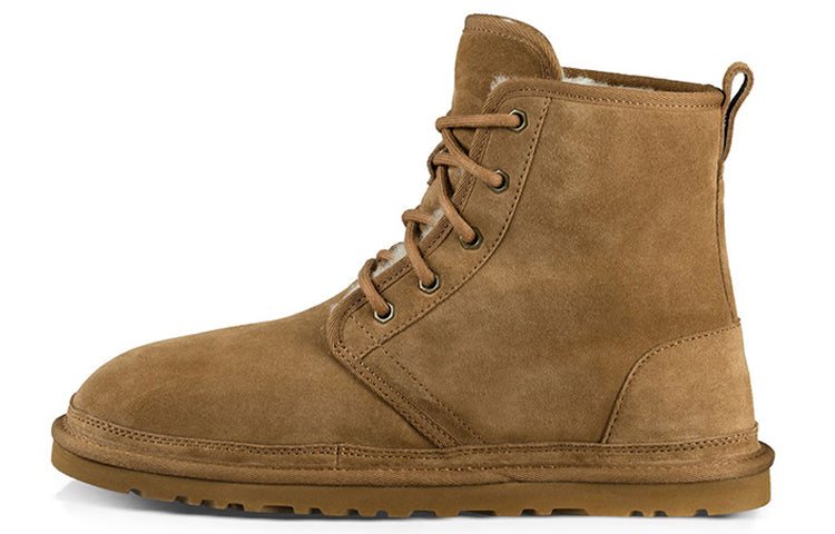 Мужские зимние ботинки UGG Harkley замшевые средней высоты, светло-коричневый — фото 2