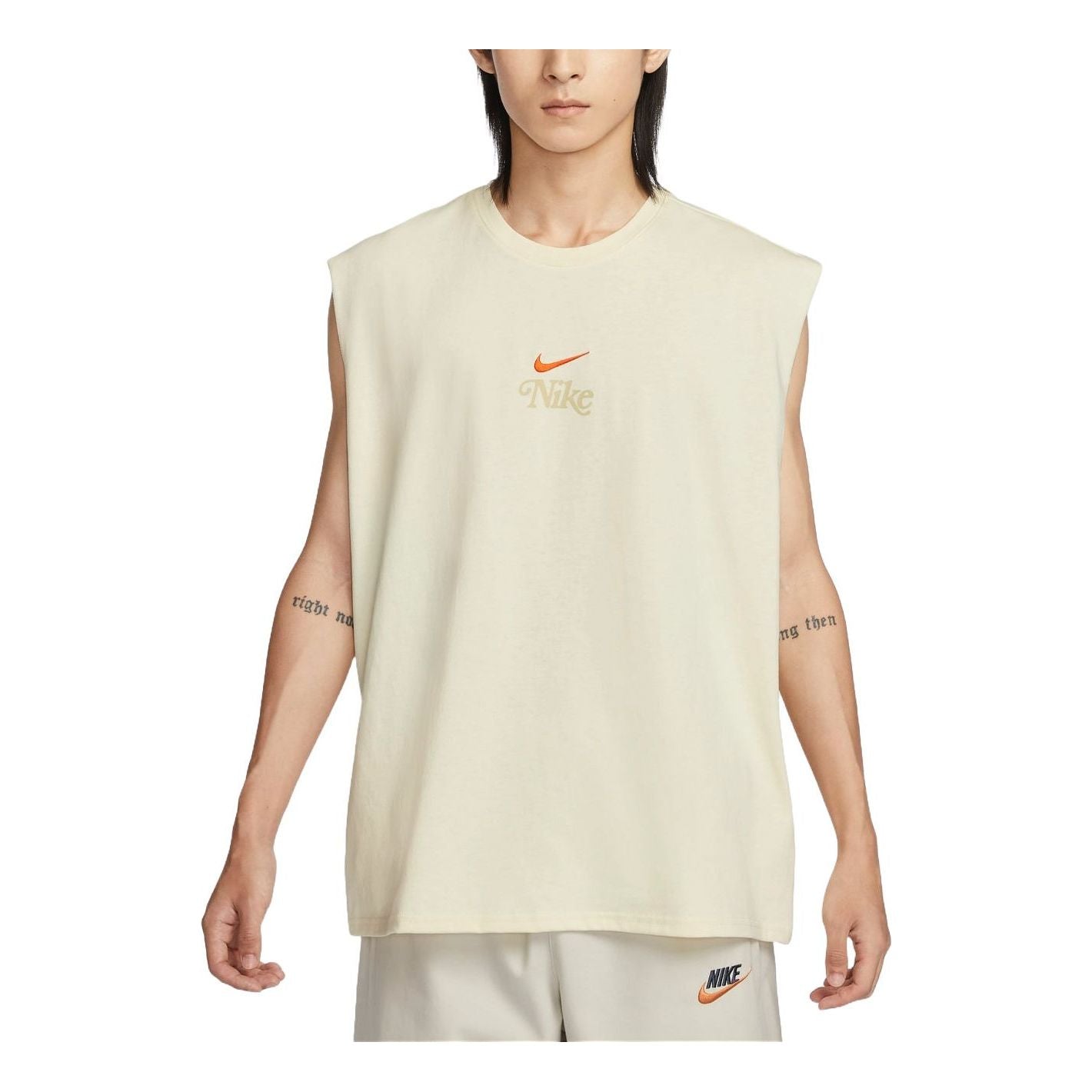 

Спортивный топ Nike Sportswear Graphic Tank Asia Sizing 'Coconut White' HM4455-113, бежевый