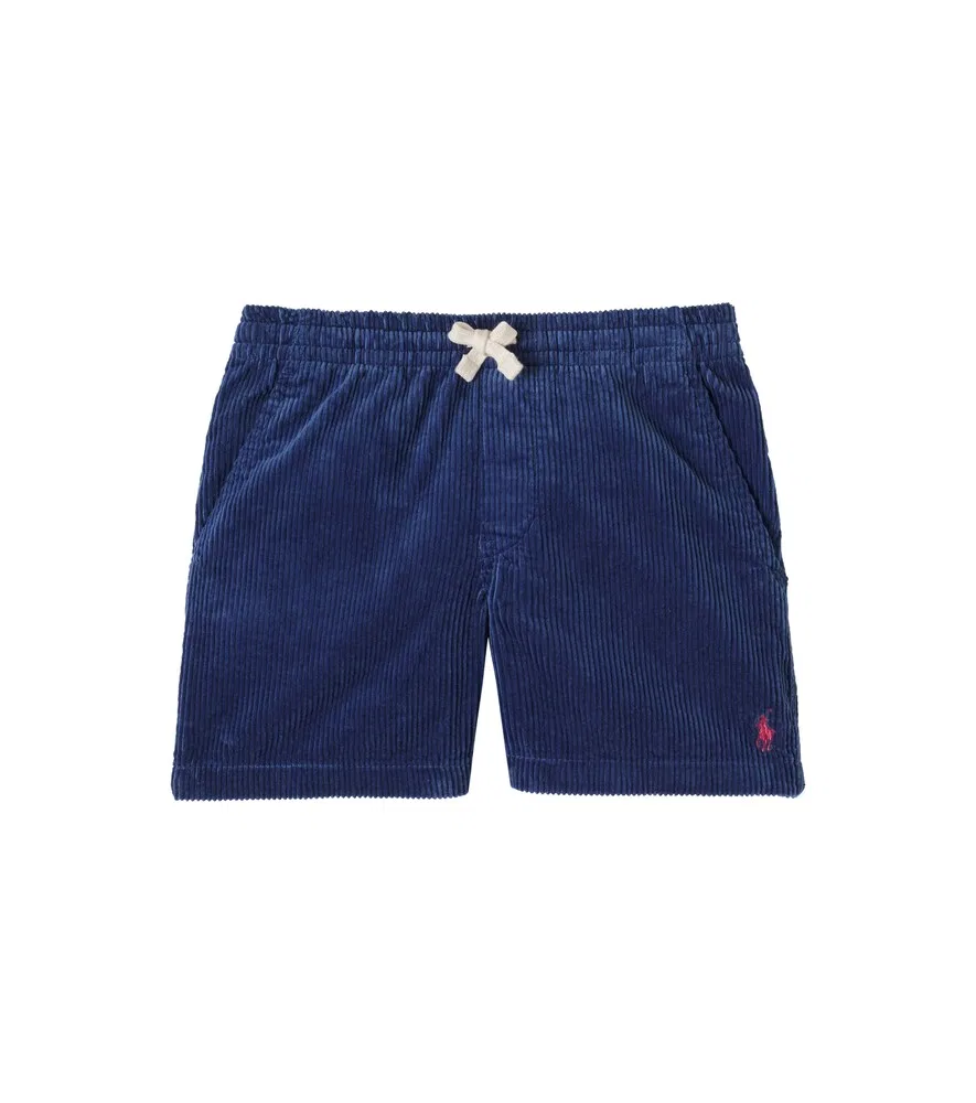 Хлопковые вельветовые шорты Polo Ralph Lauren Kids, синий