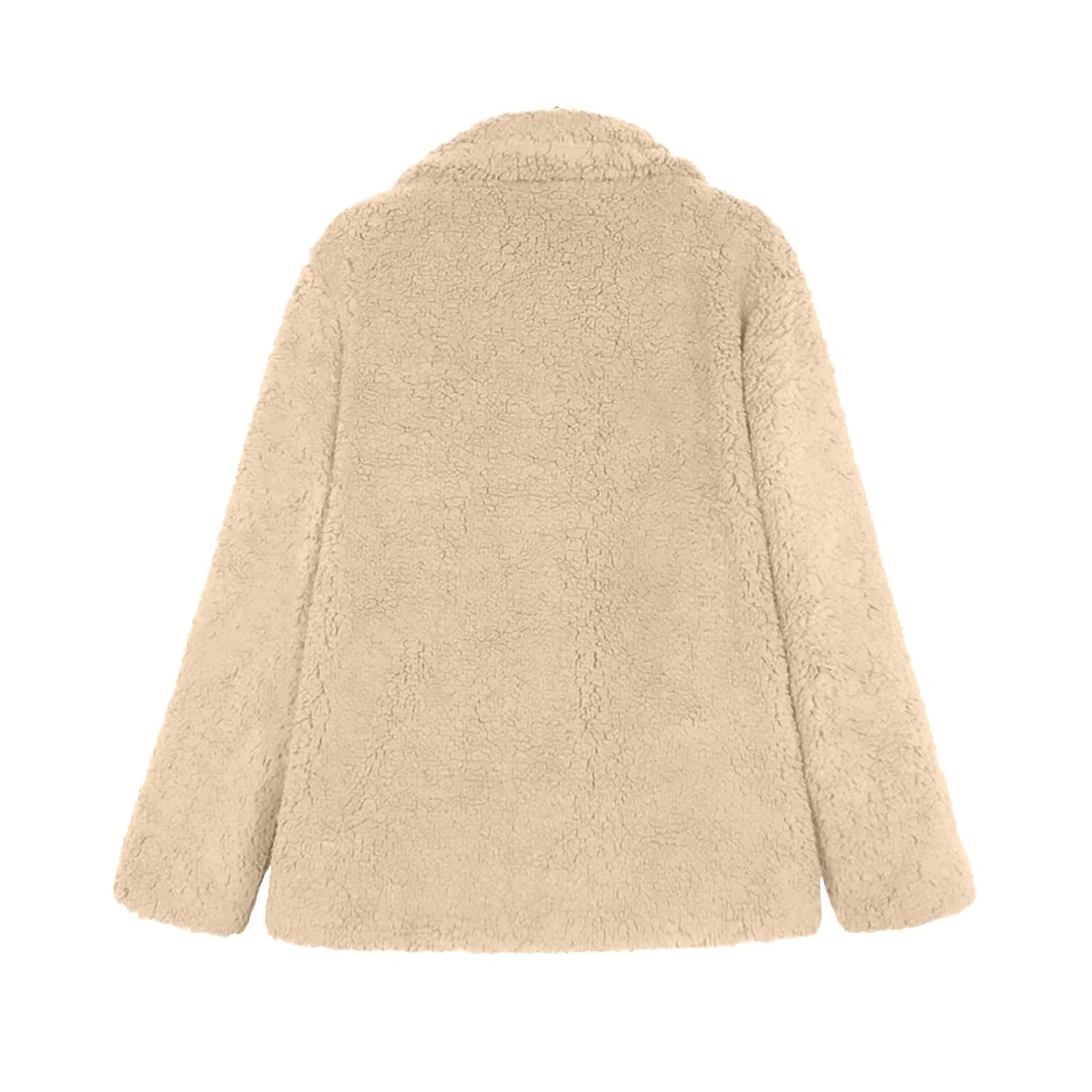 Женское пальто из флиса с принтом Caldo cappotto invernale da donna, cachi — фото 3