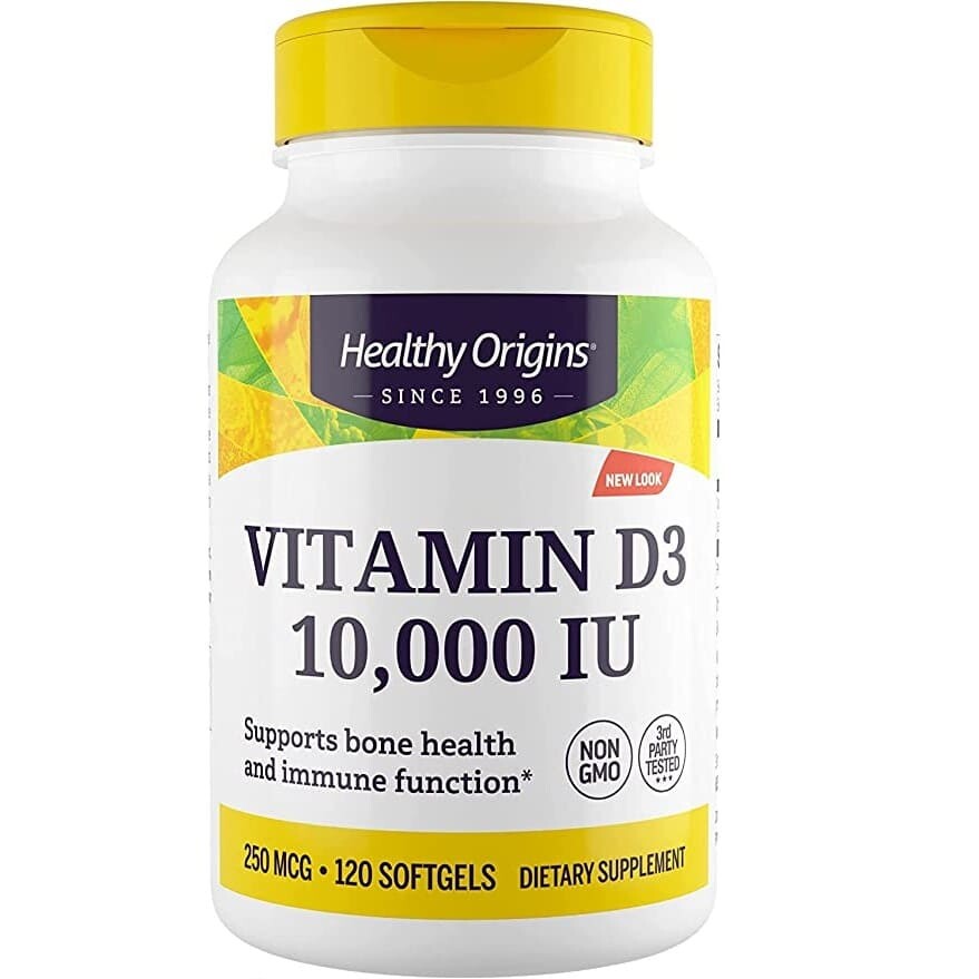 

Витамин D3 (1000 МЕ) Healthy Origins, 120 капсул