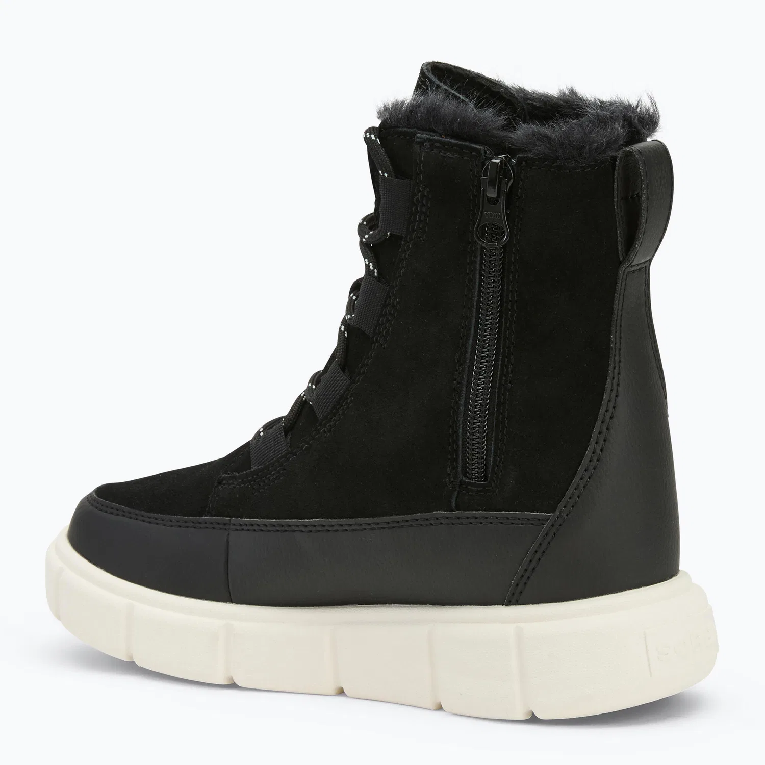 Детские зимние ботинки с высоким берцем Sorel Youth Sorel Explorer III Lace, Schwarz — фото 3