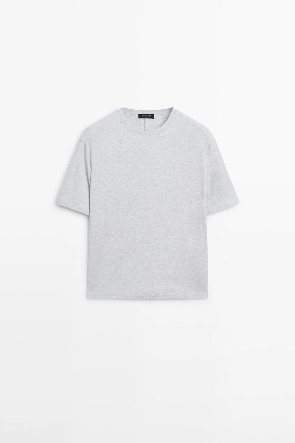 Футболка Massimo Dutti Oversize 100% Cotton Short Sleeve, серый — фото 2