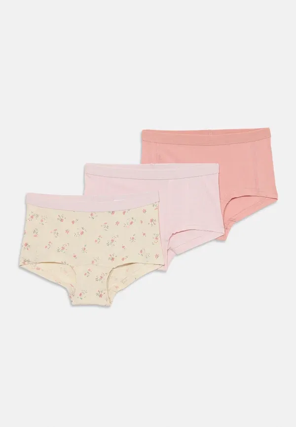 Трусы хлопковые Hipster 3 pack, Name It, turtledove/pale lilac/mellow rose, розовый/сиреневый