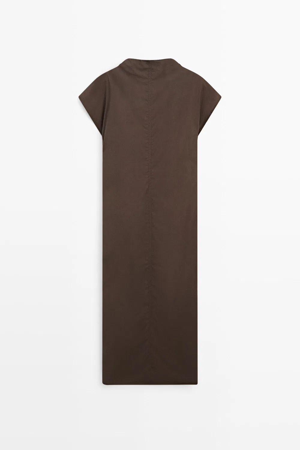 Платье Massimo Dutti, драпированное платье, коричневый — фото 3