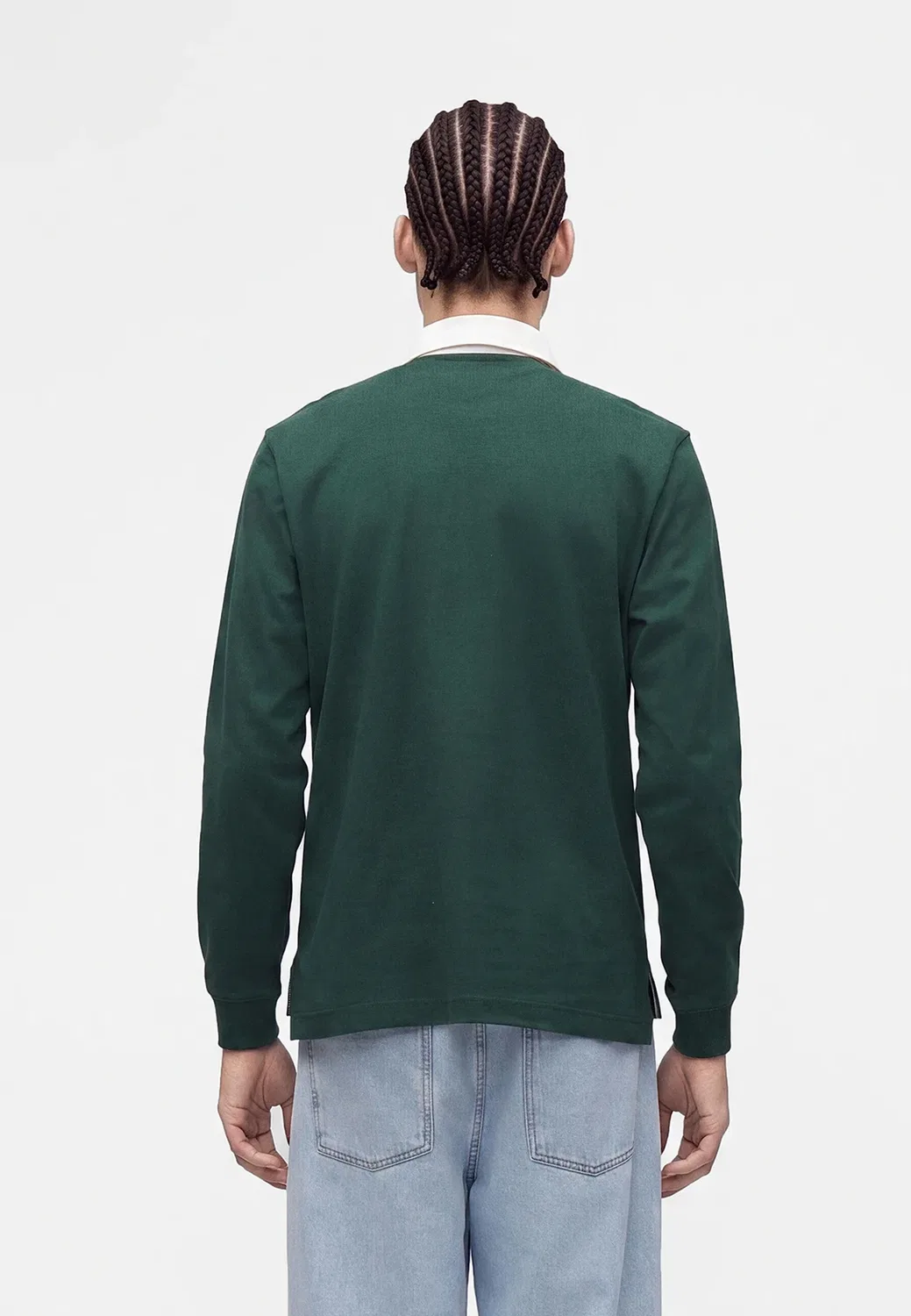 Незаменимая однотонная регбийная рубашка-поло Tommy Hilfiger, Ornamental Green — фото 3