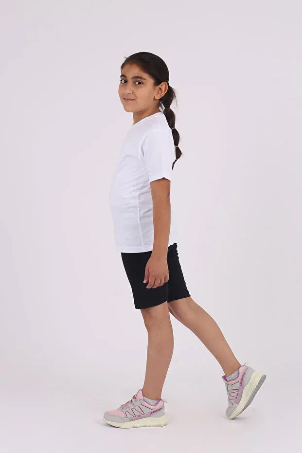 Детские леггинсы для девочек хлопковые короткие Basics Çiggo Kids, Black — фото 2
