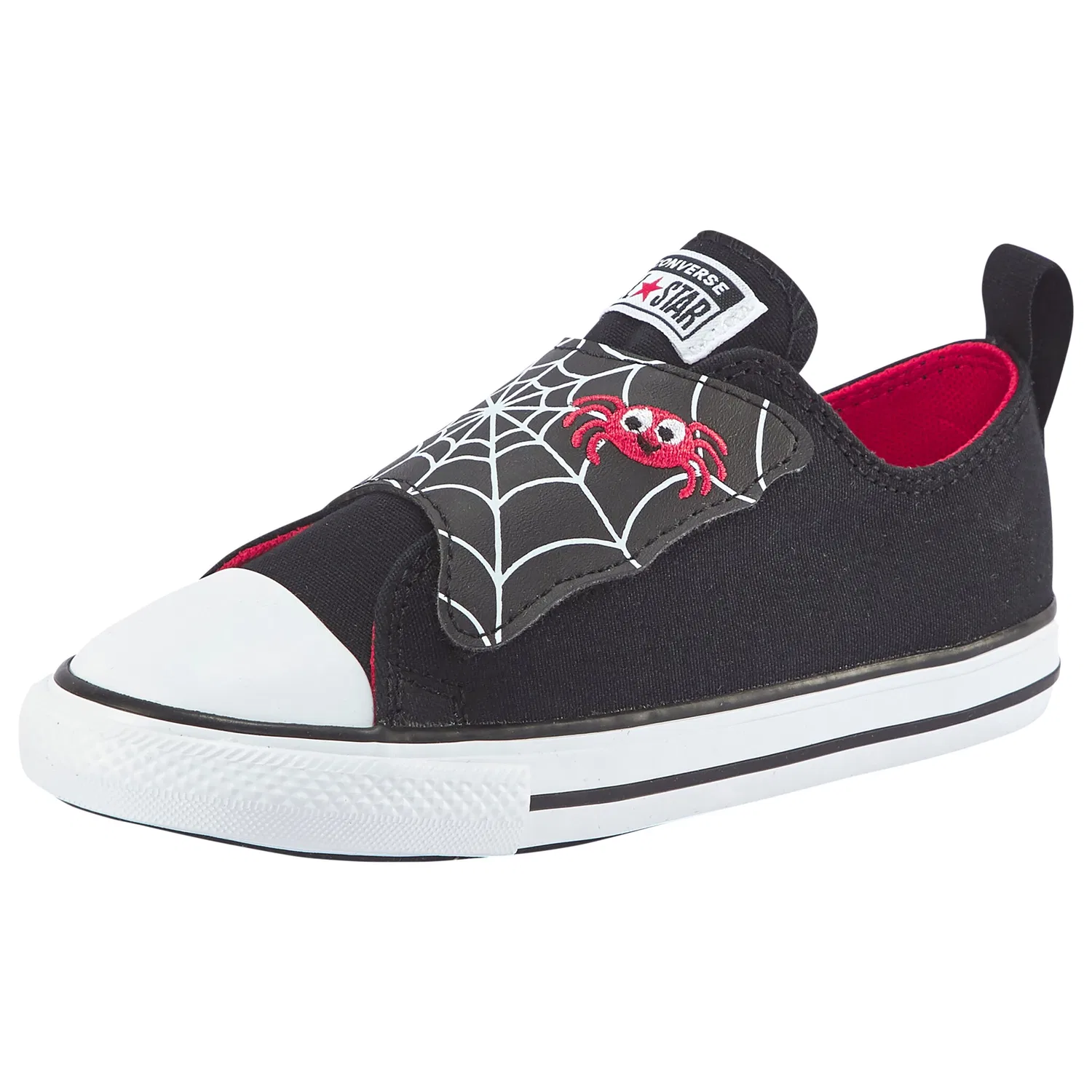Детские кроссовки на шнуровке Converse, Black/White/Red