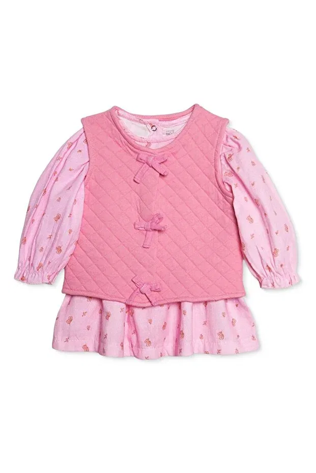 Детское платье для девочек с принтом Hellobaby Ebebek Hello Baby, Pink