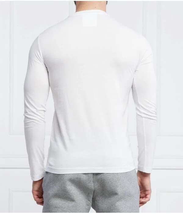 Мужской лонгслив с длинным рукавом Emporio Armani, белый — фото 4