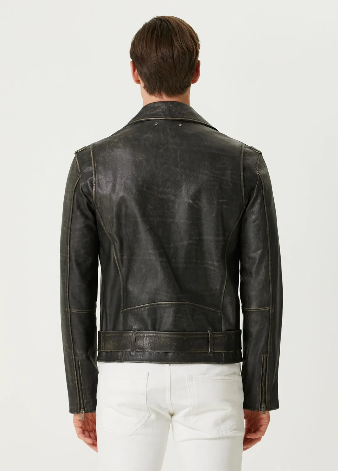 Куртка кожаная Golden Goose, black — фото 4