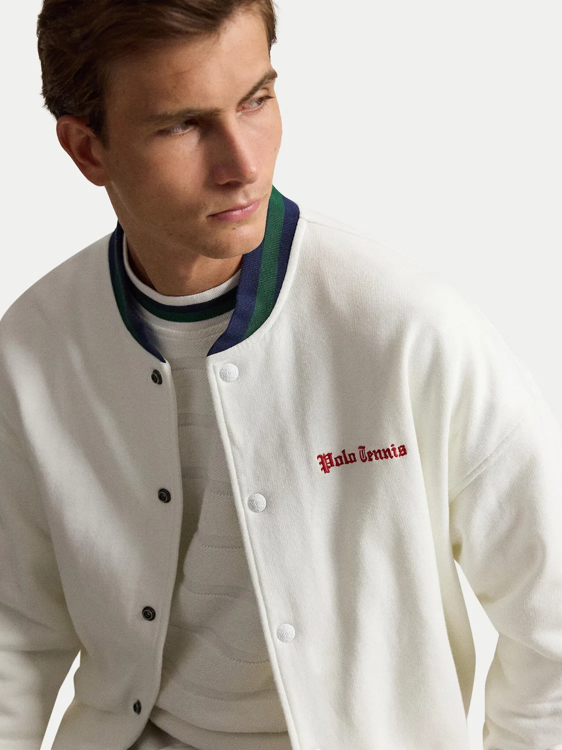 Мужской свитшот свободного кроя Polo Ralph Lauren, белый — фото 4