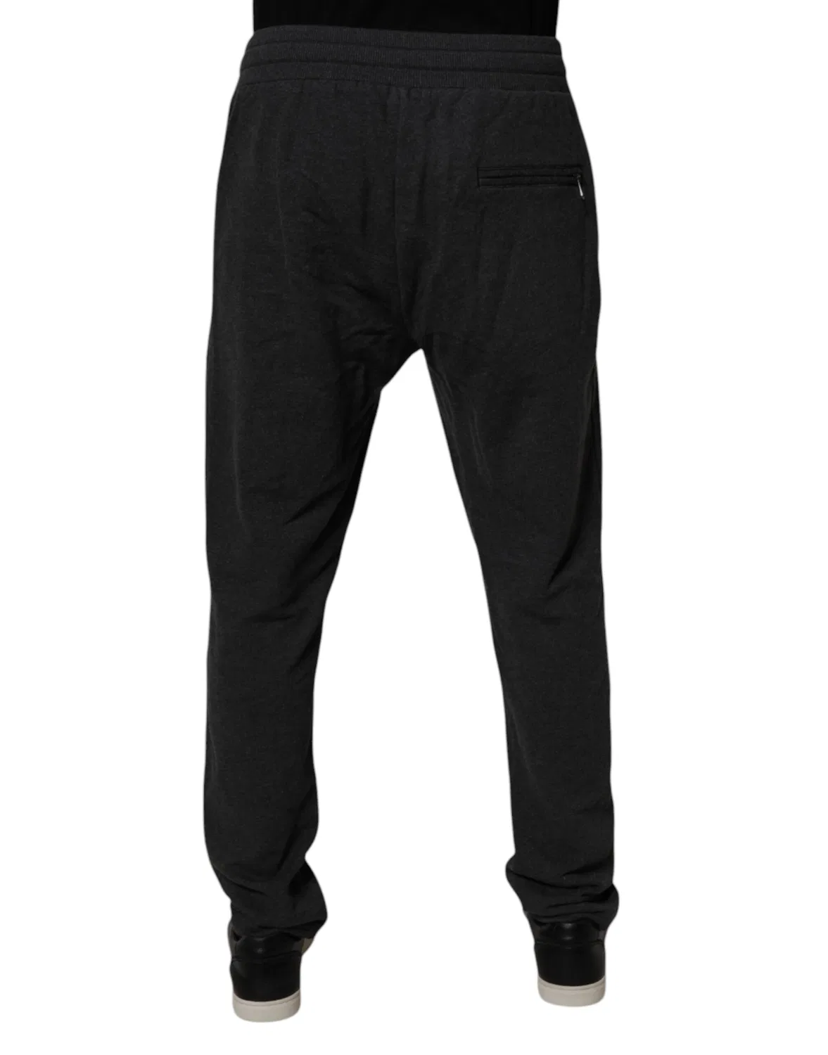 Мужские спортивные брюки на шнурке с логотипом Jogger Pants Dolce & Gabbana, Dark Gray — фото 4
