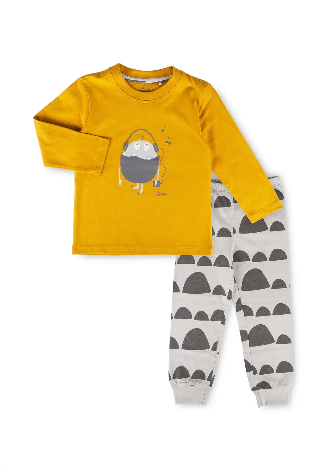 Pajama nachtwäsche set - пижамный комплект Sigikid, Gelb Grau
