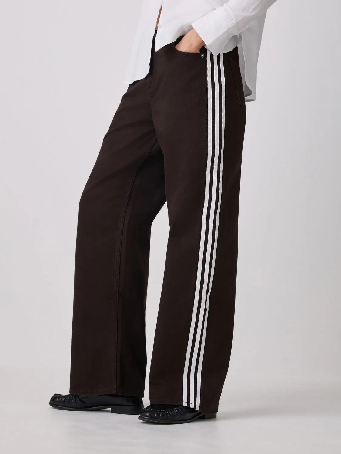 Джинсы Firebird Track Pant Denim, adidas Originals, коричневый