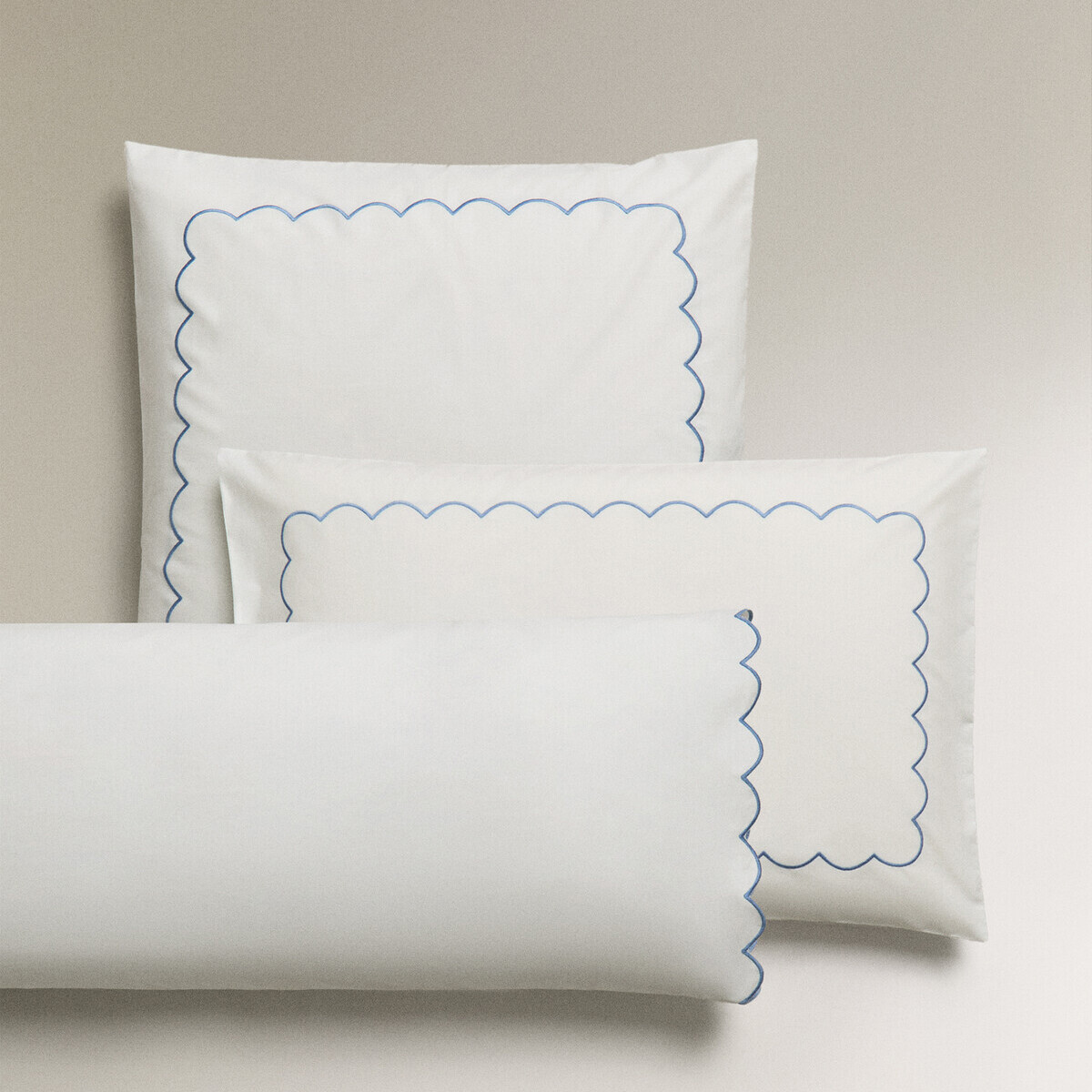 

Наволочка Zara Home Scalloped, белый