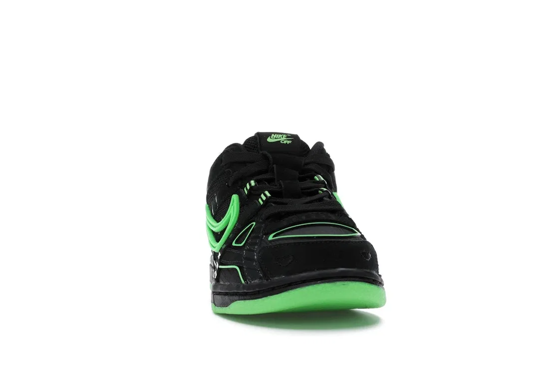 Детские кроссовки Lifestyle с деконструированным дизайном Nike Air Rubber Dunk Nike, Black/White-Green Strike — фото 2
