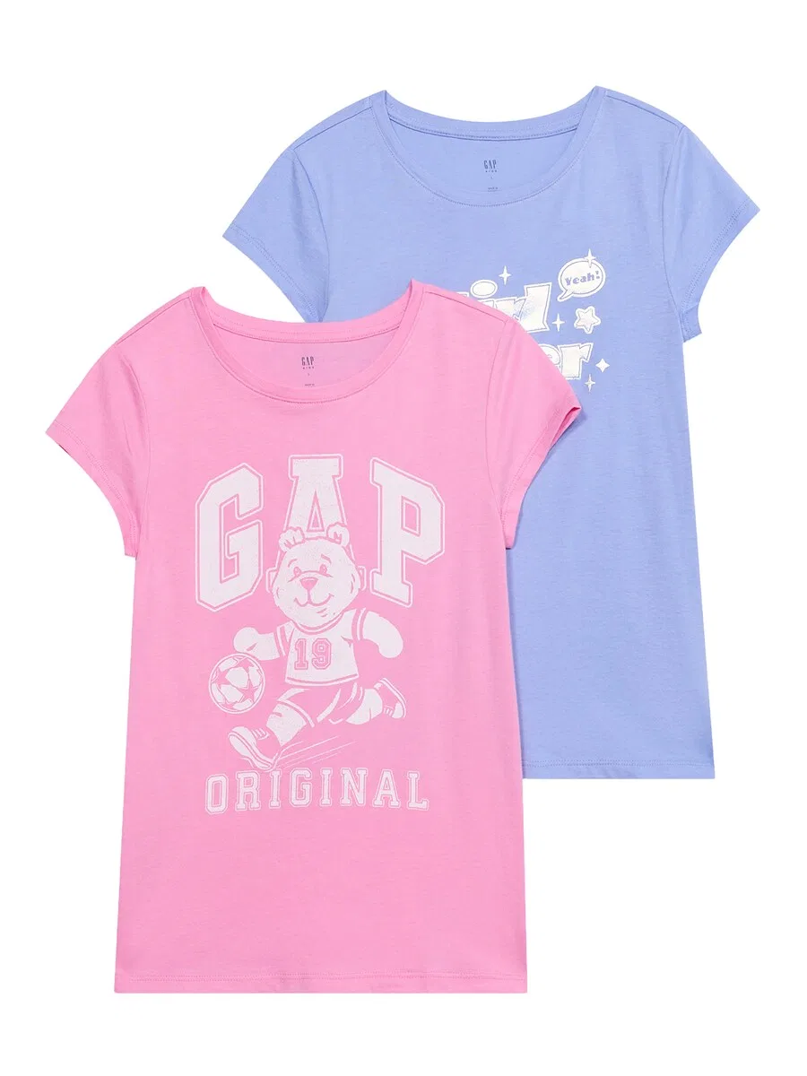 Футболка GAP королевского синего и розового цвета
