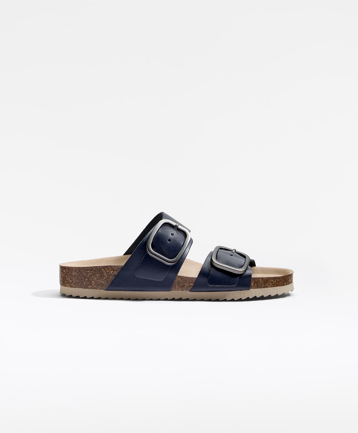 

Сандалии Oysho Leather With Buckle, темно-синий